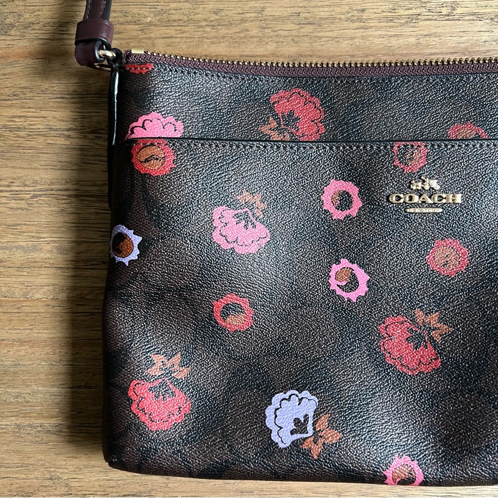Coach floral crossbody bag